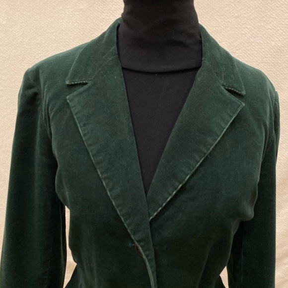 Forest Green Thin Wale Corduroy Blazer. - Picture 2 of 8
